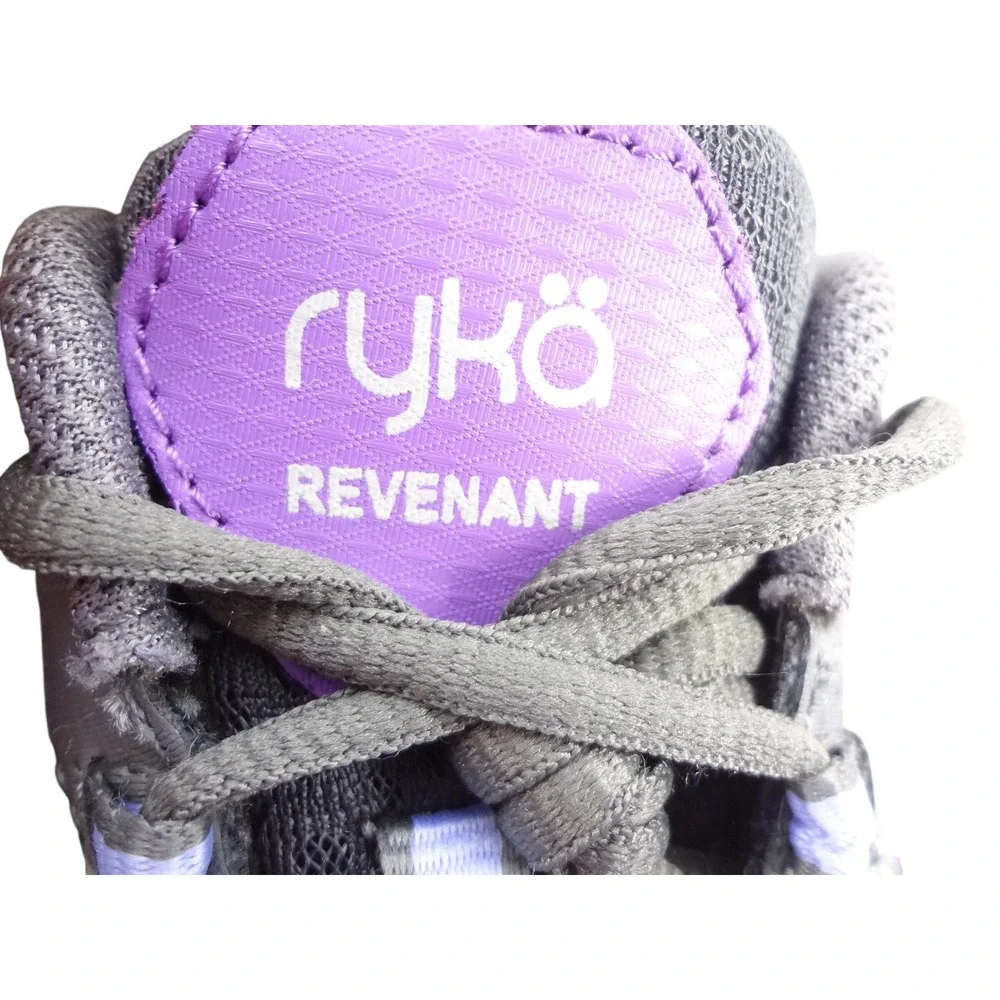 Ryka Revenant Wom 9.5 Grey Purple Walking Shoes Stability‎ Arch Support RE-ZORB